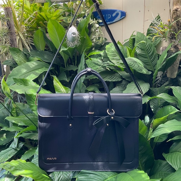 MOSISO Black Briefcase Messenger Bag NWOT - Picture 5 of 9